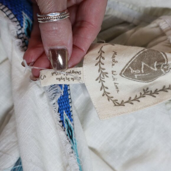 Z&L Maxi Dress Womens S Ivory Granola Girl Boho Bohemian Hippie Festival Resort - Picture 14 of 16